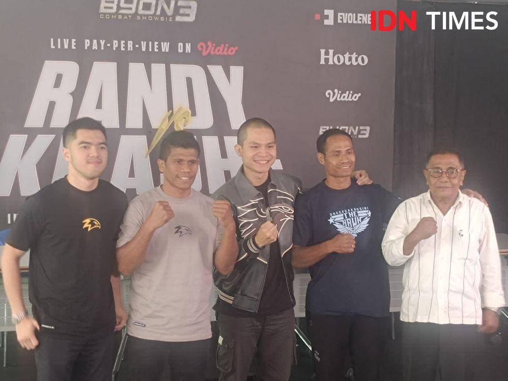 Jumpa pers Byon Combat Showbiz Vol 3, di Jakarta, Senin (6/5/2024). (IDN Times/Tino).