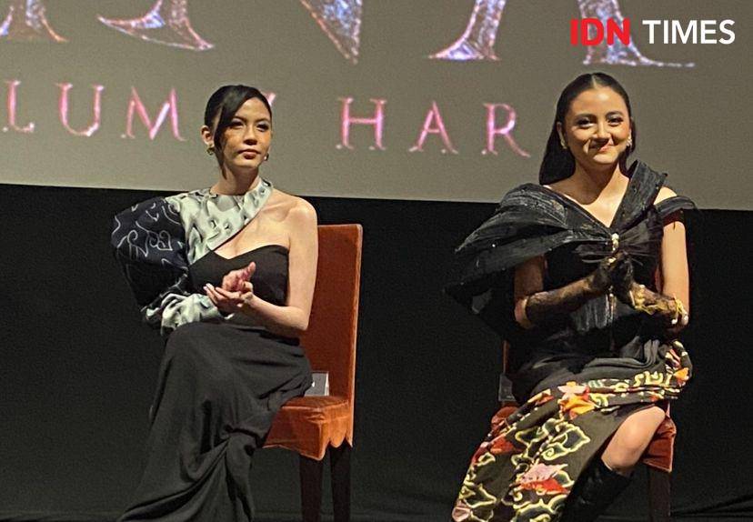 potret Nayla dan Linda dalam press conference film Vina: Sebelum 7 Hari di XXI Epicentrum, Senin (6/5/2024) (dok. IDN Times/Rani Asnurida)