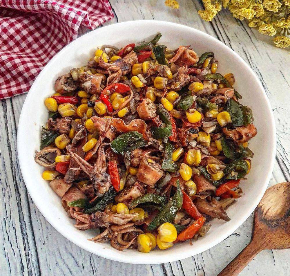 oseng jagung cumi asin (instagram.com/yscooking)
