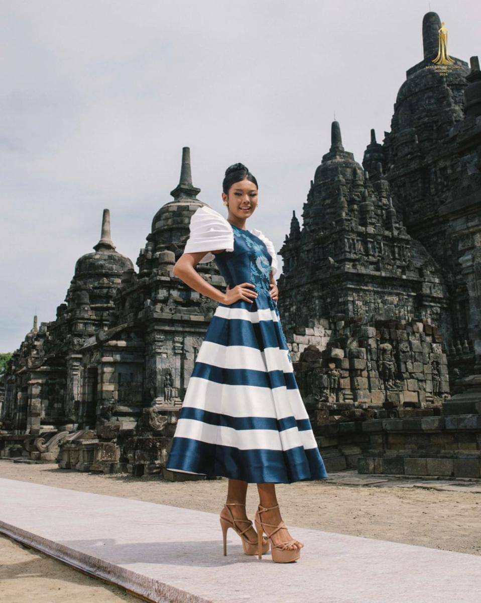 Potret Finalis MMBI 2024 dari Jawa Saat Fashion Show di Candi Sewu (Instagram.com/yayasanduniamegabintang)