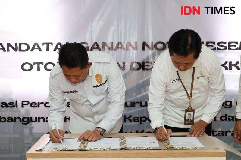 Penandatanganan MoU antara Otorita IKN dengan BKKBN intensifkan program penurunan stunting di wilayah IKN. Foto Humas OIKN (IDN Times/Ervan)