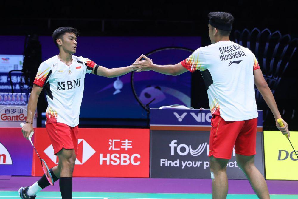 Bagas/Fikri Pulangkan Popov Bersaudara dari Indonesia Open 2024