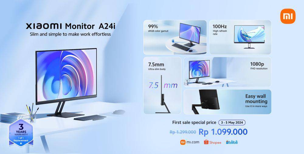 Xiaomi Monitor A24i (dok. Xiaomi Indonesia)