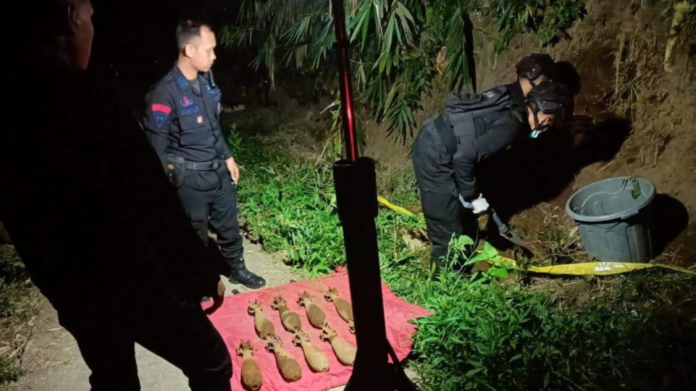 Polisi Amankan Dua Benda Diduga Mortir, Sempat Dicuci dan Disikat