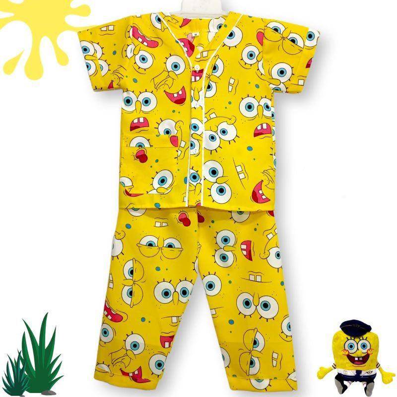 Ilustrasi piyama Spongebob (Shopee/ATAMA Kids)