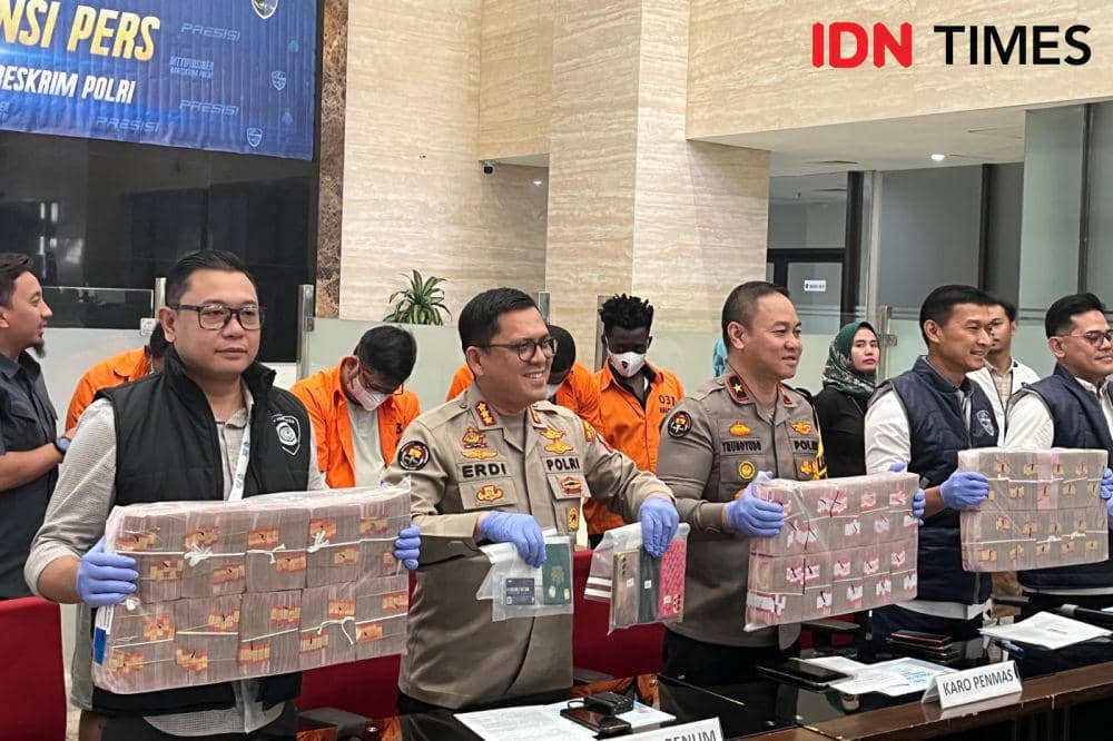 Bareskrim Polri mengungkap kasus manipulasi email perusahaan asal Singapura Kingsford Huray Development Ltd hingga Rp32 miliar. (IDN Times/Irfan Fathurohman)