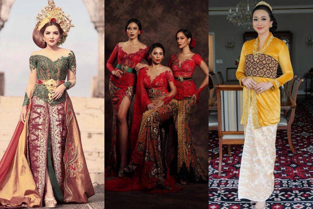 kebaya Bali yang mewah (instagram.com/dewandra | instagram.com/officialputeriindonesia | instagram.com/2gek_ayuhenirosan)