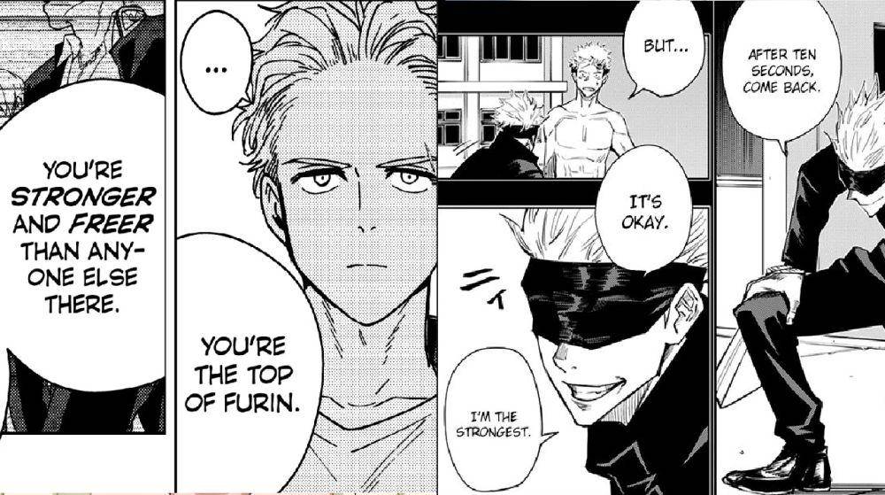 Umemiya dan Gojo diakui sebagai yang terkuat. (dok. Kodansha/Wind Breaker | dok. Viz Media/Jujutsu Kaisen)