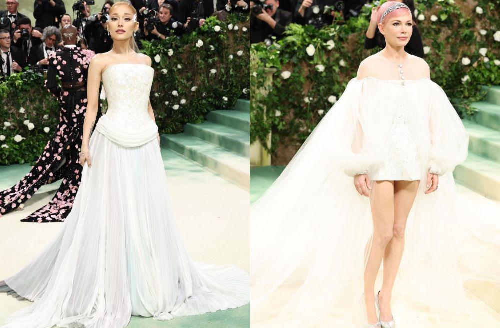 8 Gaya Artis Cewek Serba Putih di Met Gala 2024, Auranya Elegan!