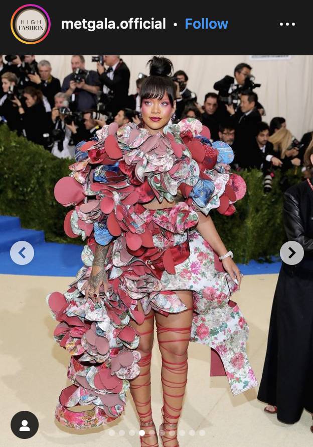 Penampilan artis di Met Gala. (instagram.com/metgala.official)