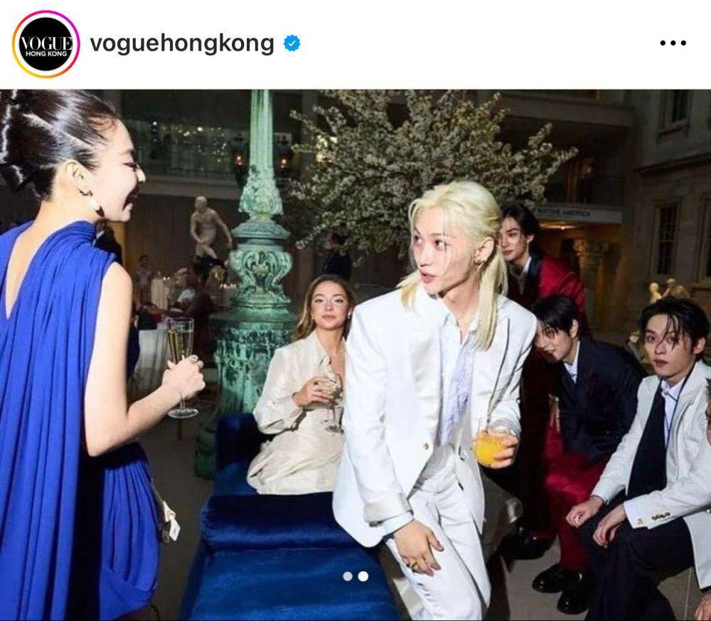 Jennie BLACKPINK dan Stray Kids di MET Gala 2024 (instagram.com/voguehongkong)