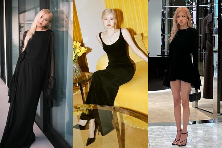 9 Ragam Dress Pesta Nuansa Hitam ala Rose BLACKPINK, Elegan!