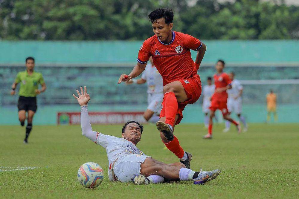 NZR Sumbersari FC dalam laga menghadapi PS Talenta Benua pada babak 80 besar Putaran Nasional Liga 3 2023/2024. (instagram.com/nzrsumbersari)
