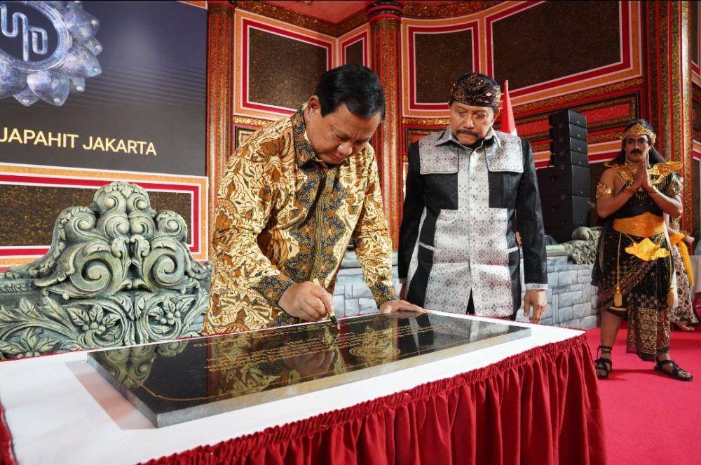 Presiden terpilih, Prabowo Subianto ketika menghadiri HUT AM Hendropriyono di Cipayung, Jakarta Timur. (Dokumentasi tim media Prabowo)