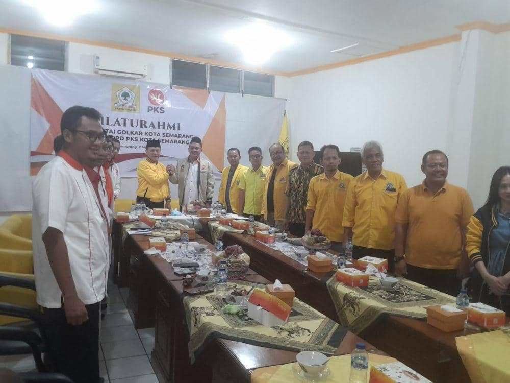 Pertemuan Golkar dan PKS yang sepakat berkoalisi pada Pilkada Kota Semarang 2024. (Dok. Partai Golkar Kota Semarang)