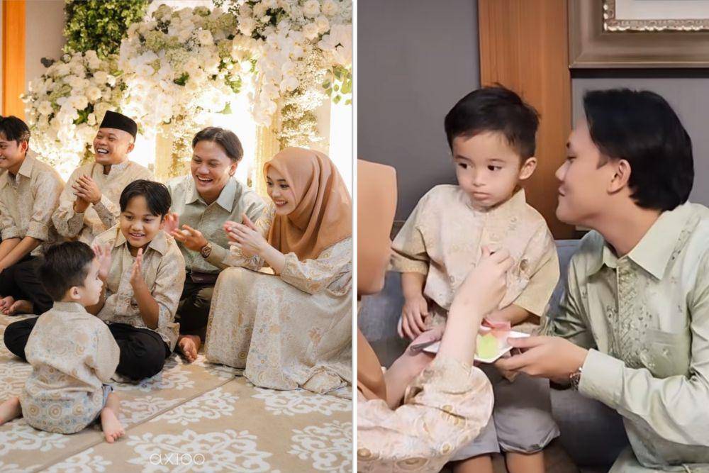potret Adzam di pengajian Rizky Febian (instagram.com/rizkyfbian) | (instagram.com/nathalieholscher)