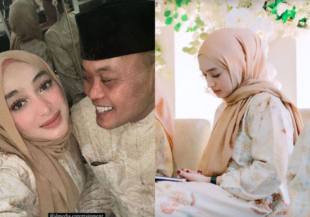7 Potret Santyka, Pacar Sule di Pengajian Jelang Nikahan Rizky Febian