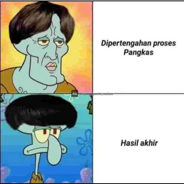 meme cukur rambut (instagram.com/lesmantaxd)