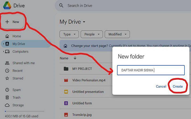 Panduan membuat absensi online di Google Forms (dok. pribadi/Jubaedah Haryani)
