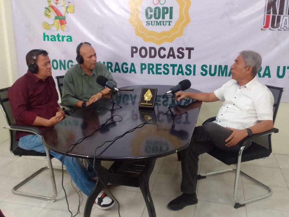 Ketua KONI Sumut John Lubis saat podcast Copi Sumut (dok.istimewa)