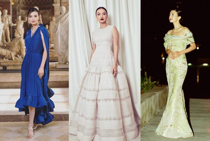 inspirasi dress simpel dan elegan ala Raline Shah (instagram.com/ralineshah)