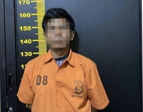Sosok pelaku AP diamankan Satreskrim Polres Pesawaran. (Dok. Polres Pesawaran).