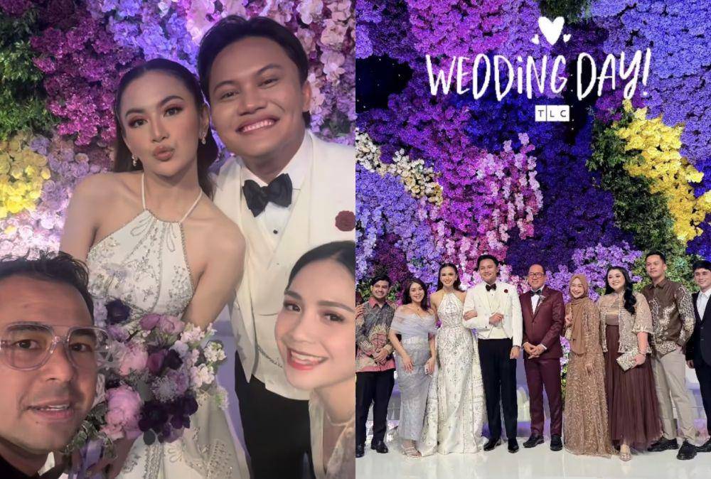 potret artis hadiri resepsi pernikahan Rizky Febian dan Mahalini (Instagram.com/raffinagita1717 | Instagram.com/riaricis1795)