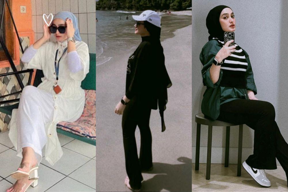10 Gaya OOTD Santyka Fauziah Pacar Sule, Unik dan Kekinian!