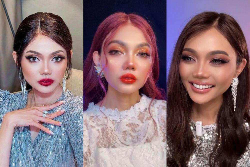 10 Inspirasi Makeup Glam Rina Nose, Aura Sosialita Hobi Party!