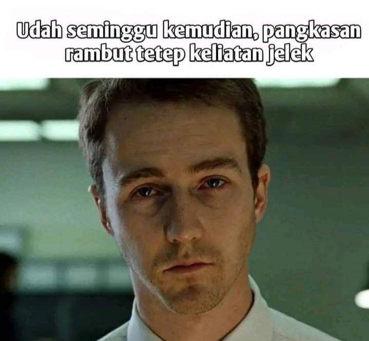meme potong rambut (instagram.com/pos.total)