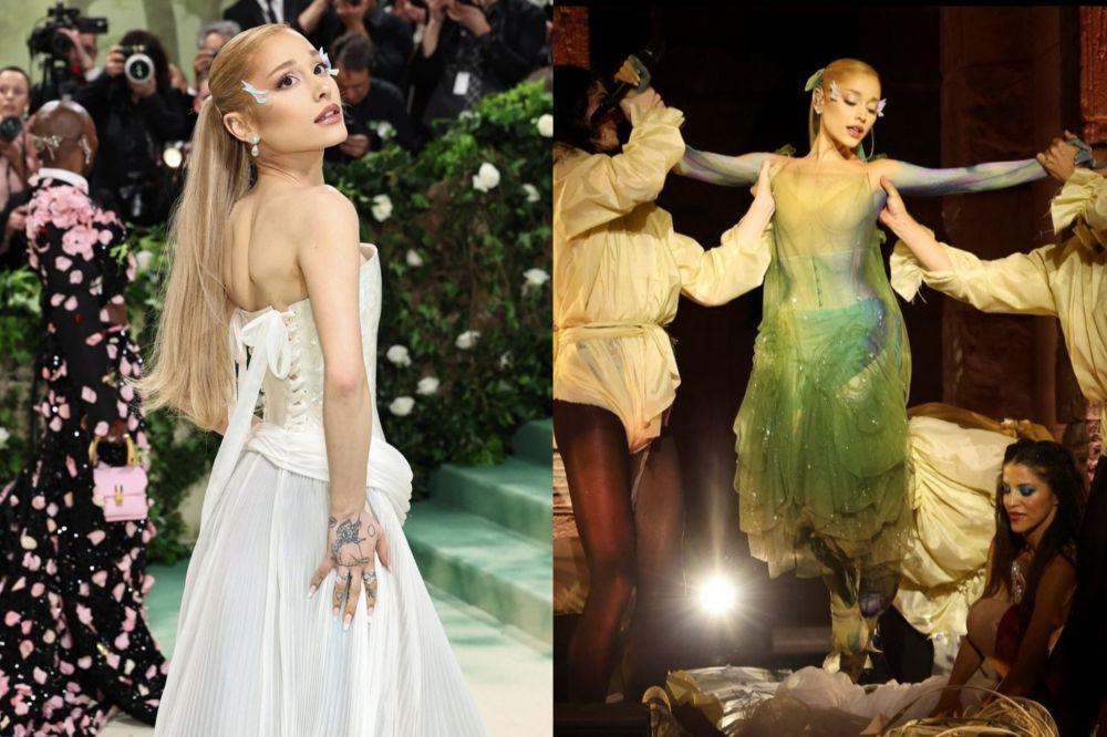 7 Potret Ariana Grande di Met Gala 2024, Nyanyi 'We Can't Be Friends'
