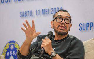 Arya Sinulingga dalam diskusi PSSI Pers, Sabtu (11/5/2024). (Dok. PSSI Pers).