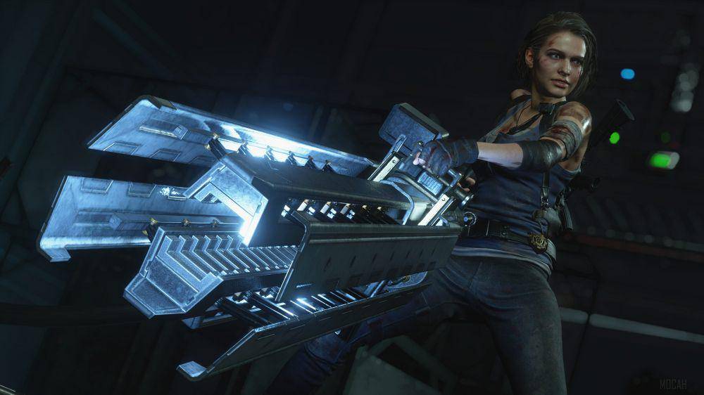 Senjata berat seperti laser bisa dijumpai di Kota Raccoon. (dok. Capcom/Resident Evil 3)