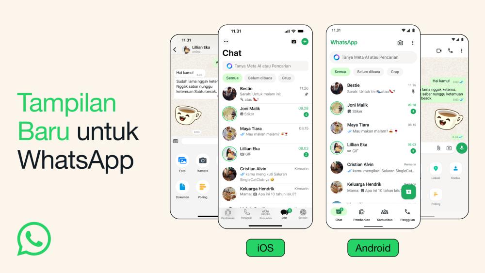 Rupa Baru WhatsApp di 2024, Lebih Segar dan Simpel!