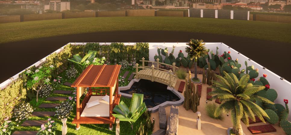 5 Langkah Membuat Taman Belakang Rumah Bertema 2 Iklim, Ekostis!