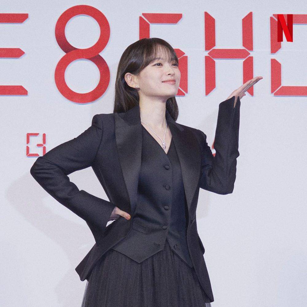 Chun Woo Hee di press conference drama The 8 Show (instagram.com/netflixkr)