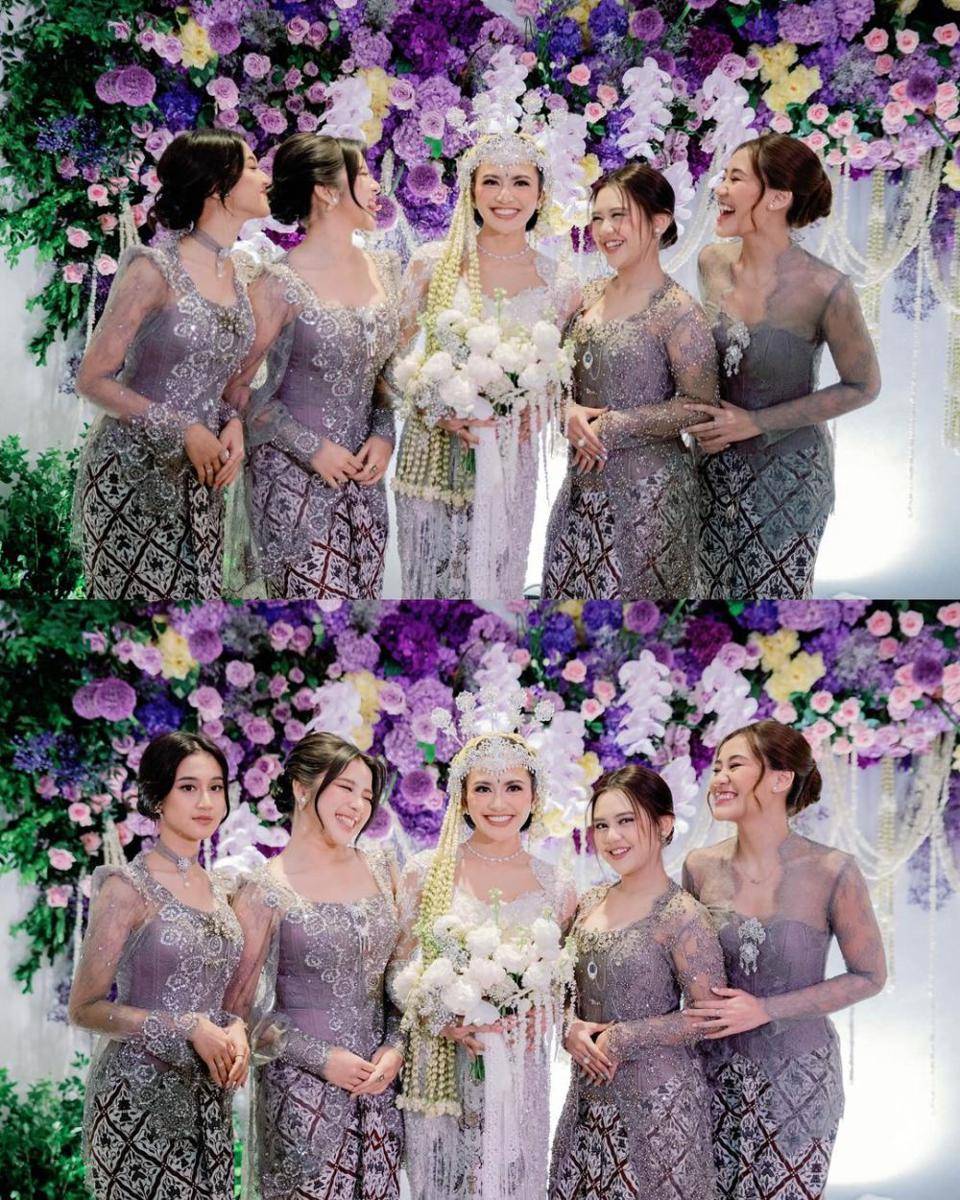 potret Tiara Andini jadi bridesmaid Mahalini (instagram.com/tiaraandini)