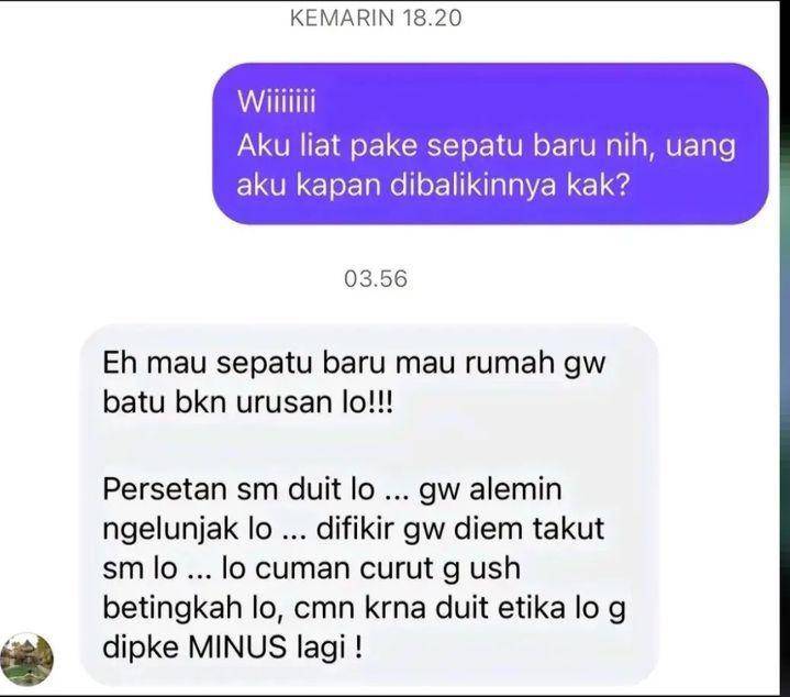 chat nagih utang (instagram.com/vitaminshit)