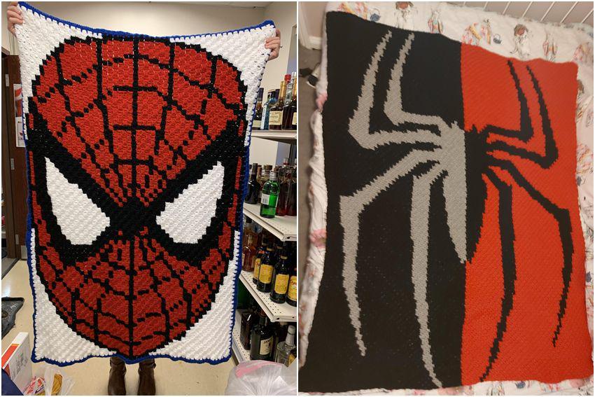 8 Selimut Rajutan Tangan Tema Spider-Man, Hasilnya Keren Semua!