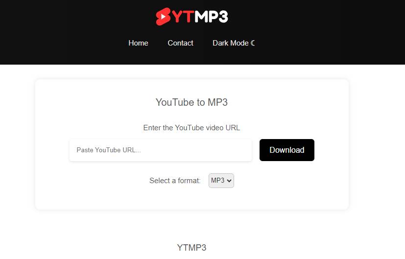 Tampilan laman YTMP3 (https://ytmp3.ec/)