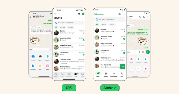 Desain baru WhatsApp (dok. Meta)
