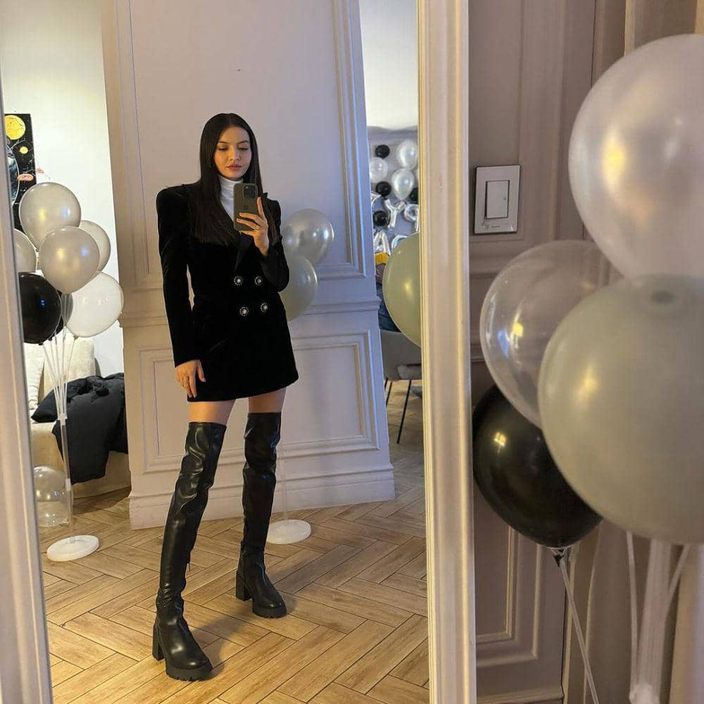 ide mix and match sepatu boots ala Raline Shah (instagram.com/ralineshah)