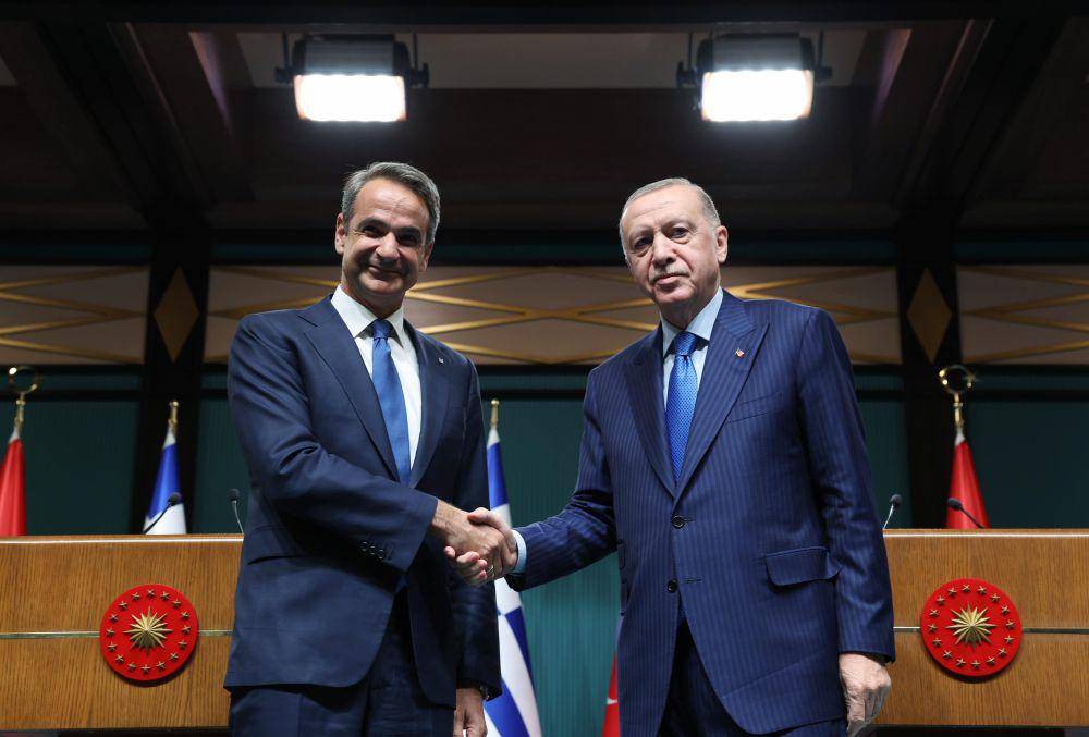 PM Yunani, Kyriakos Mitsotakis dan Presiden Turki, Recep Tayyip Erdogan (Twitter.com/Recep Tayyip Erdoğan)