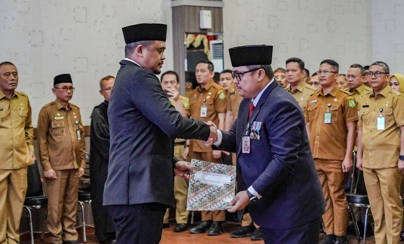 Topan Ginting dilantik sebagai Pj Sekretaris Pemko Medan (Dok. Diskominfo Medan)