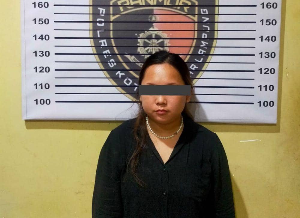 Pelaku Anita Hefi Oktavia (20). (Dok. Polresta Bandar Lampung).