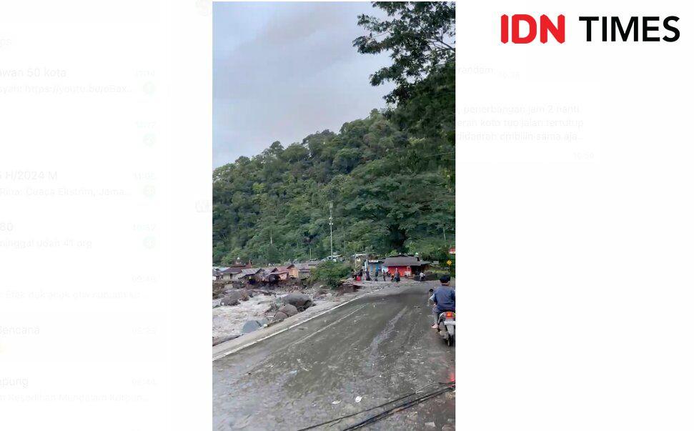Banjir Bandang Gunung Marapi Putus Akses Padang-Bukittinggi