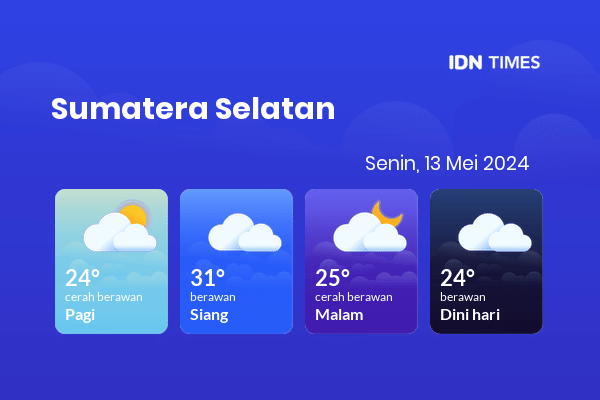 Prakiraan Cuaca Hari Ini 13 Mei 2024, Sebagian Palembang Bakal Cerah Berawan