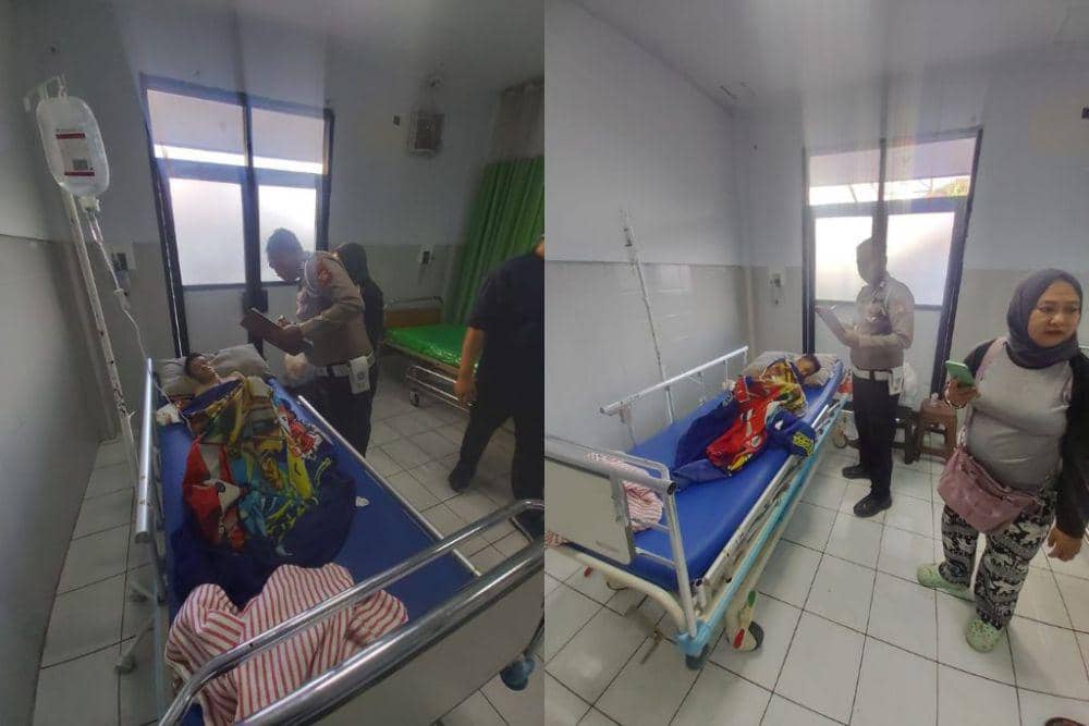 Selebgram Muhammad Arfan alias Brocilk Buset saat jalani perawatan di RS Bhayangkara Makassar. (Dok. Istimewa)