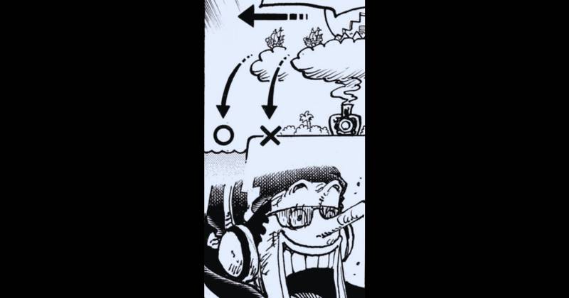 Ilustrasi pergerakan awan Egghead. (mangaplus.shueisha.co.jp/One Piece)