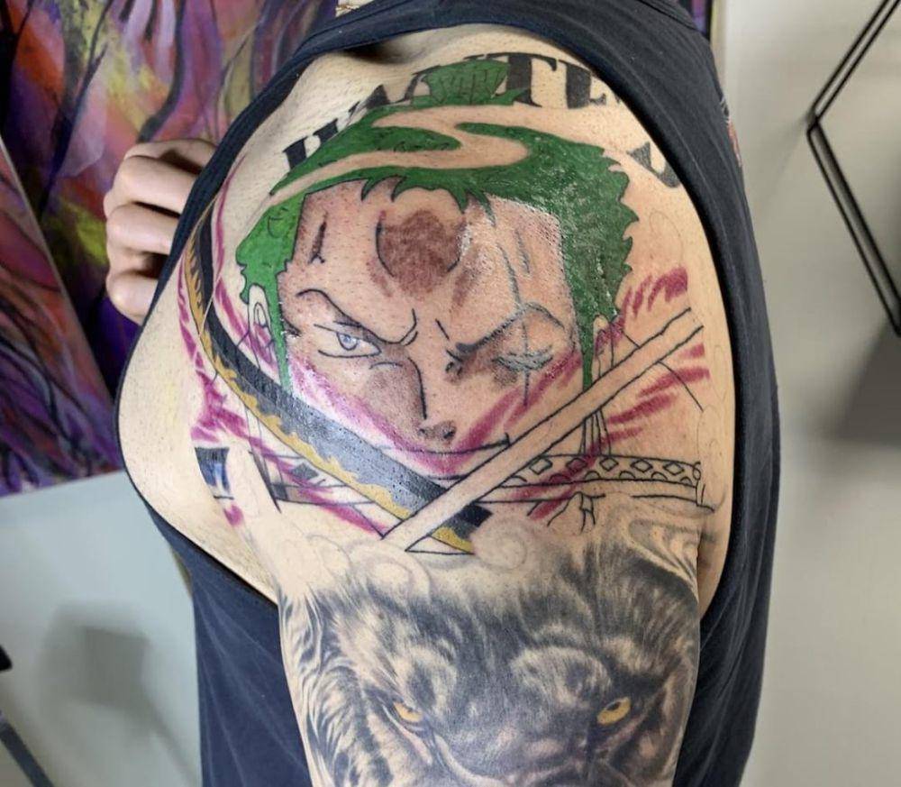 potret tato gambar Roronoa Zoro (reddit.com/user/AmaterasuWings)